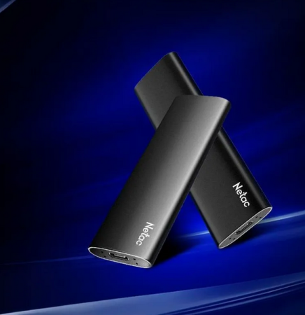 Внешний твердотельный диск SSD Netac 250 GB Z USB-C чёрный, USB 3.2, Slim
