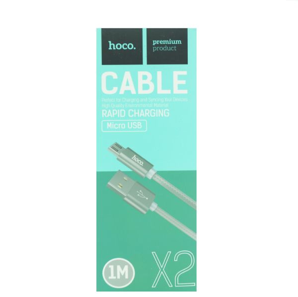 Кабель micro USB - USB 2.1A HOCO X2 1m Tarnish