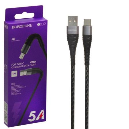 Кабель Type-C 3.0A Borofone BX32 1m Black
