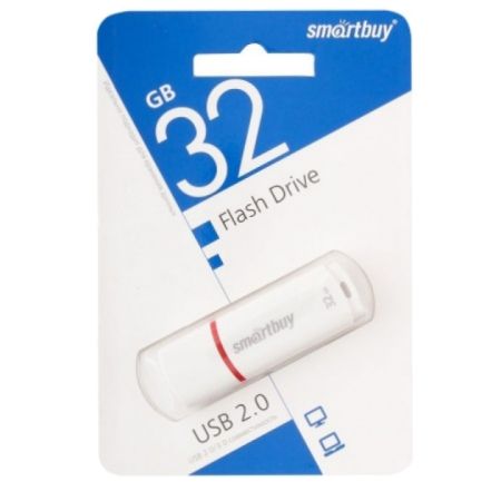 Flash USB 2.0 - 32Gb SmartBuy Crown White