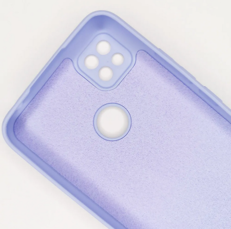 Накладка Xiaomi Redmi 9c/ Redmi 10a фиолетовый с микрофиброй и закрытой камерой 