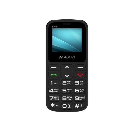 Мобильный телефон Maxvi B100i, 1.77”,  2 sim-карты, 600 mAh Черный