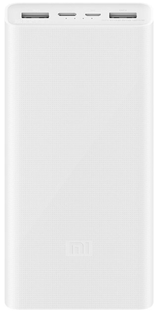 Внешний аккумулятор 20 000мАч Xiaomi Mi Power Bank 3 PLM18ZM White