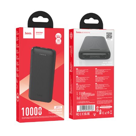 Внешний аккумулятор 10 000мАч HOCO J111 Smart charge Black