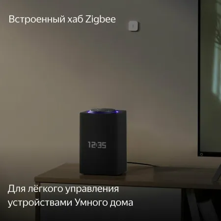 Умная колонка Яндекс Станция Макс с Алисой, c Zigbee, 65w графитовый