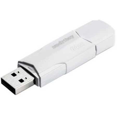 Flash USB 2.0 - 64Gb SmartBuy Clue White