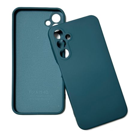 Накладка Samsung A15 зеленый с микрофиброй и закрытой камерой 