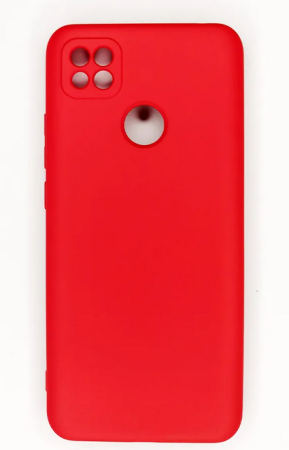 Накладка Xiaomi Redmi 9c/ Redmi 10a красная Soft Touch с микрофиброй Nano