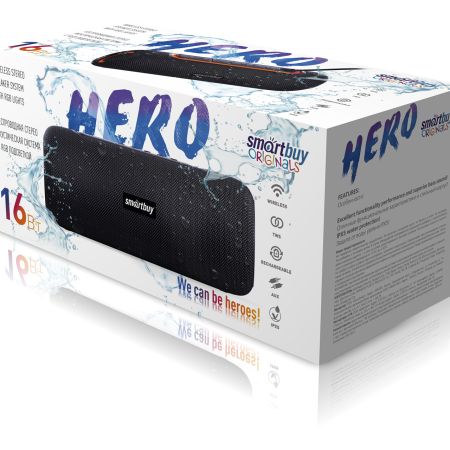 Колонка Smartbuy HERO, 16Вт, Bluetooth, FM, USB, черная (SBS-5280)/12