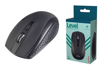 Мышь Perfeo беспроводная оптическая "LEVEL", 4 кн, DPI 800-1600, USB, чёрн.