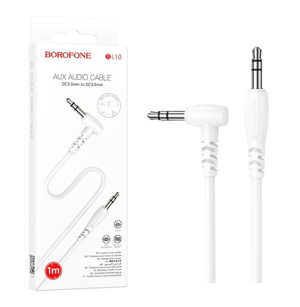 Кабель 3,5 Jack - 3,5 Jack Borofone BL10 White
