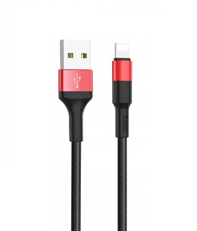 Кабель iPhone Lightning - USB 2.1A HOCO X26 Black-Red