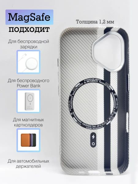 Накладка IPhone 17 MOSBROS MagSafe ORIGINAL (LF9)