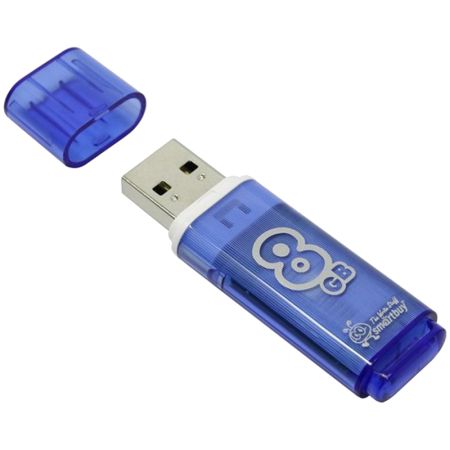 Flash USB 2.0 - 8Gb Smart Buy Glossy series Blue