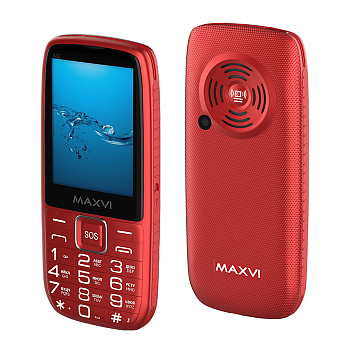 Мобильный телефон MAXVI B32, 3.2”,2 sim-карты, 2000 mAh Красный