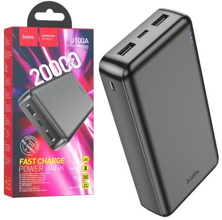 Внешний аккумулятор 20 000мАч Hoco J100A Black