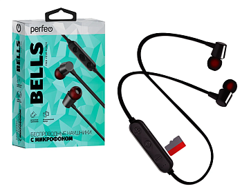 Беспроводные наушники Perfeo Bells с MP3 Black