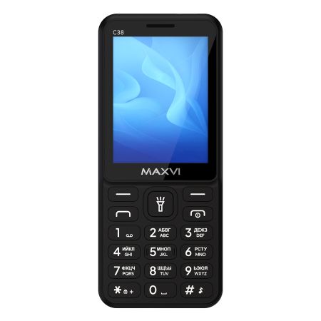 Мобильный телефон MAXVI C38, 1.77”, 2 sim-карты, 600 mAh Черный