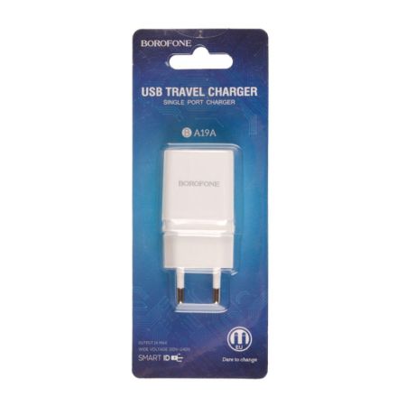 СЗУ блок 1.0A Borofone BA19A Nimble White