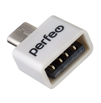 Переходник OTG -  micro USB Perfeo white