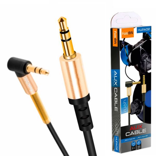 Кабель 3,5 Jack - 3,5 Jack FaisON HUPA02, 2.0м Black