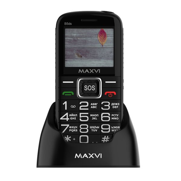 Мобильный телефон MAXVI B5ds up, 2.0”, 1600 mAh Черный+Док-станция
