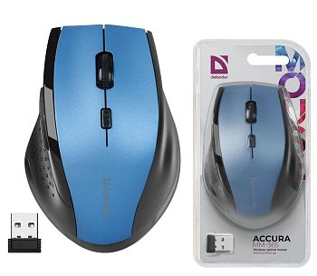 Мышь беспроводная  DEFENDER Accura MM-365 Blue