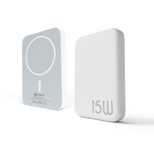 Внешний аккумулятор 5 000мАч 22,5 Вт Depod Genuine DP-01, MagSafe Battery Pack Белый