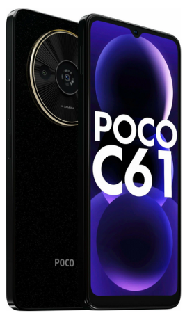 Смартфон Xiaomi Poco C61 3/64Гб, Dual nano SIM,Global для РФ, Black