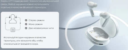 Наушники Bluetooth Haylou GT7 White 