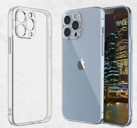 Накладка iPhone 12 Pro прозрачная с закрытой камерой