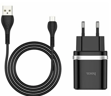 СЗУ micro 3.0A QC3.0 1USB HOCO C12Q Black