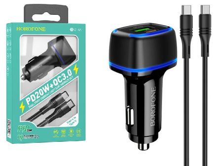 АЗУ Type-C to Type-C 3A,20W Borofone BZ14A Borofone Black