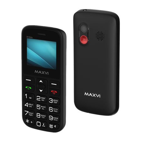 Мобильный телефон MAXVI B100ds, 1.77”, 1000 mAh Черный+Док-станция