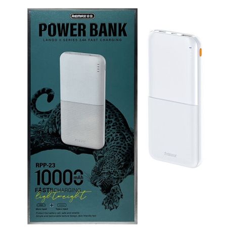Внешний аккумулятор 10 000мАч Remax RPP-23 Lango II White