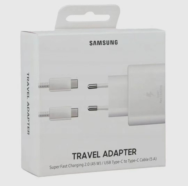 СЗУ Type-C 3.0A QC3.0, 45W Samsung Travel Adapter White