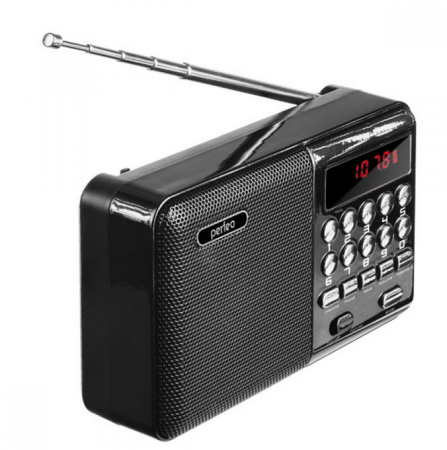 Радиоприемник Perfeo  PALM FM+ 87.5-108МГц/ MP3/ питание USB или 18650/ черный (i90-BL)