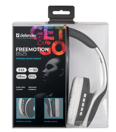 Наушники Bluetooth Defender FreeMotion B525 Gray