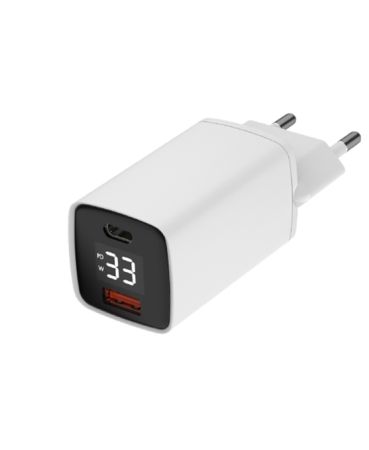СЗУ блок 33w 1USB + 1Type-C Maxvi A402PD LED White