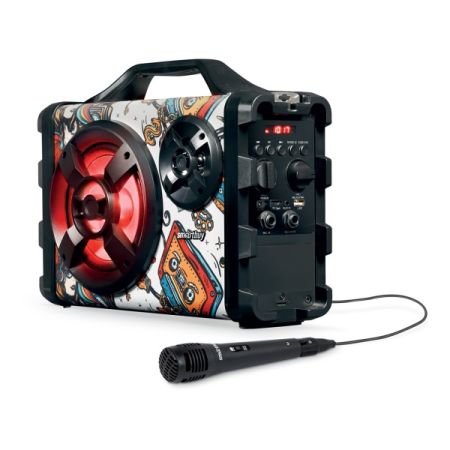 Акустическая система 1.1 Smartbuy SPITFIRE, 20Вт, Bluetooth, MP3, FM-радио, караоке микрофон