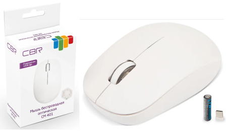 Мышь беспроводная CBR CM 401c White