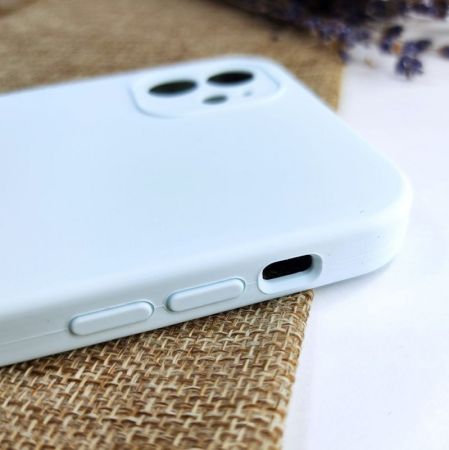 Накладка IPhone 11 сиреневый с микрофиброй и закрытой камерой