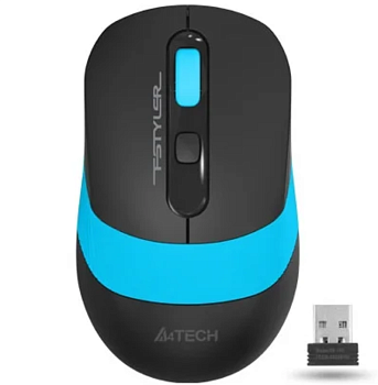 Мышь беспроводная A4 Fstyler FG10, 2000dpi Black/Blue