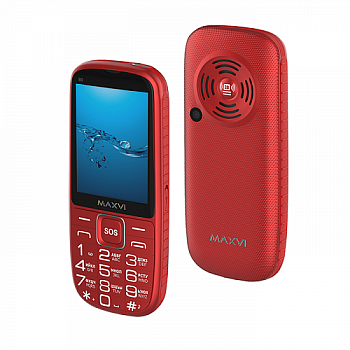 Мобильный телефон MAXVI B9, 2.8”, 2 sim-карты,  2 000 mAh Красный
