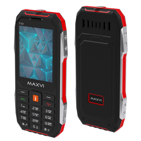 Мобильный телефон MAXVI T101, 2.8”,  2 sim-карты, 4000 mAh Красный