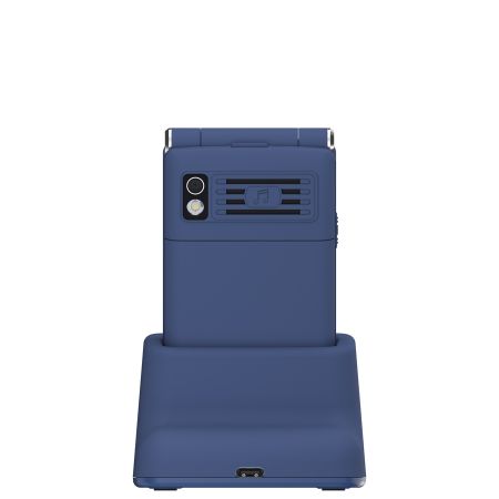 Мобильный телефон MAXVI E11ds, 2.8”, 1500 mAh Blue-Silver + Док-станция