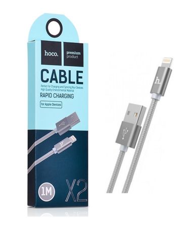 Кабель iPhone Lightning - USB 2.4A HOCO X2 1m Gray
