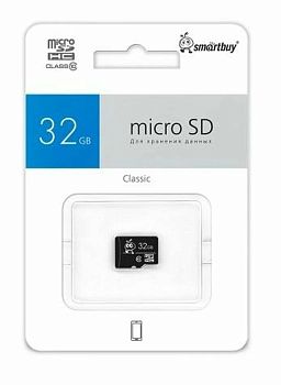 Flesh micro SDHC -32Gb Class10 Classic без адаптера SmartBuy