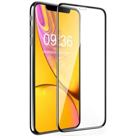 Стекло защитное iPhone XR / IPhone 11 Черное 3D
