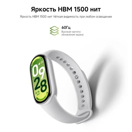 Фитнес-трекер Xiaomi Smart Band 10 1.72", серебро